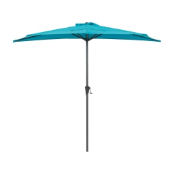 CORLIVING 8.5Ft Uv Resistant Half Umbrella