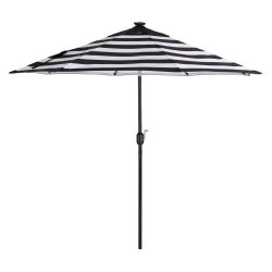 CORLIVING Pegasus 9Ft Outdoor Tilting Patio Umbrella, Lighted Outdoor Umbrella With Solar Lights, for Patio, Backyard, Balcony