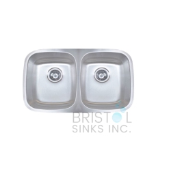 BRISTOL SINKS Undermount Stainless Steel Double Bowl Kitchen Sink