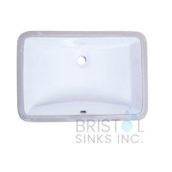 BRISTOL SINKS Vitreous China Rectangular Undermount Bathroom Sink