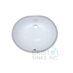 BRISTOL SINKS Vitreous China Oval Undermount Bathroom Sink