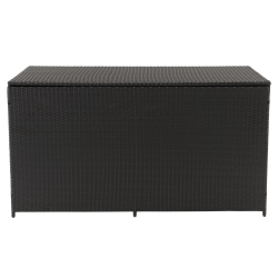 CORLIVING Parksville 225 Gallon Outdoor Storage Box, Wicker Patio Deck Box, Outdoor Storage Container for Cushions