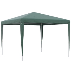 OUTSUNNY 10X10Ft Party Tent Portable Gazebo, Folding Garden Canopy Event Shelter Outdoor Sunshade In Green