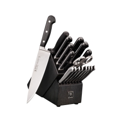HENCKELS Classic Precision 18 Piece Knife Block Set, Brown-Black