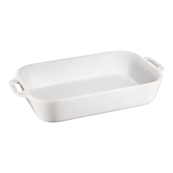 STAUB Ceramique 4.4 L Ceramic Rectangular Oven Dish In White
