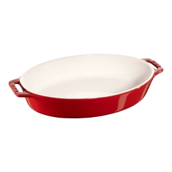 STAUB Ceramique 2 L Ceramic Oval Oven Dish, Cherry