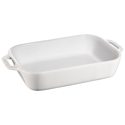 STAUB Ceramique 2, 4 L Ceramic Rectangular Oven Dish In White