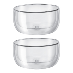 ZWILLING Sorrento 2 Piece Double-Wall Glass Bowl Set, Transparent