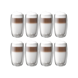 ZWILLING Sorrento 8 Piece Latte Glass Set - Value Pack, Transparent