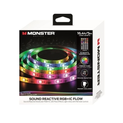 MONSTER Multi-Color Multi-White 16.4Ft Sound Reactive Indoor/outdoor Led Light Strip W/remote Control