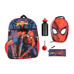 BIOWORLD Marvel Spider-Man Classic 5 Piece Kids 16" Backpack Set