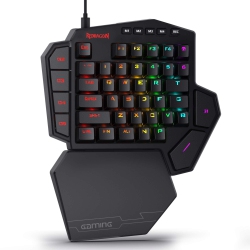 REDRAGON K585 Diti One-Handed RGB Gaming Keyboard, Mechanical Gaming Keypad \w 7 Onboard Programmable Macro Keys And Detachable Wrist Rest, Portable