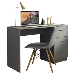 MADESA Compact Computer Desk Study Table for Small Spaces Home Office 43 Inch Student Laptop PC Writing Desks \w Storage And Drawer, Modern