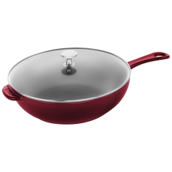 STAUB Pans 26 Cm / 10 Inch Cast Iron Frying Pan, Grenadine-Red
