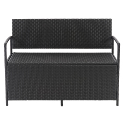 CORLIVING Parksville Patio Storage Bench With Outdoor Seating, Deck Box for Balcony Storage