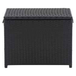 CORLIVING Parksville Rattan Insulated Cooler Table In Black