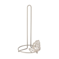 MAISON CONCEPTS Rose Paper Towel Holder - Set Of 2 In White
