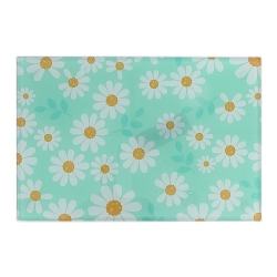 MAISON CONCEPTS Printed Glass Cutting Board Daisy Print - Set Of 2