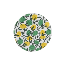 MAISON CONCEPTS Printed Round Cotton Rope Placemat Lemon Branches - Set Of 12