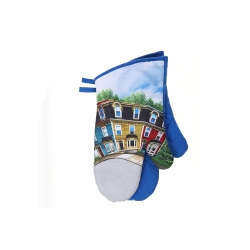 MAISON CONCEPTS Oven Mitts 2 PCs Whimsical Rowhouse - Set Of 2