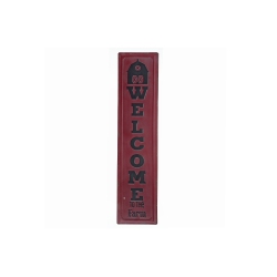 MAISON CONCEPTS Vertical Embossed Metal Sign Welcome to The Farm