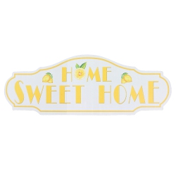 MAISON CONCEPTS Mdf Lemon Home Sweet Home Wall Plaque