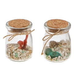 MAISON CONCEPTS Bottled Glass Rocks And Seashells Decor Asstd - Set Of 2