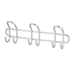 MAISON CONCEPTS 6 Hook Heavy Duty Chrome Wall Mount