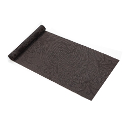 MAISON CONCEPTS Vinyl Table Runner 54" Damask Chocolate - Set Of 2