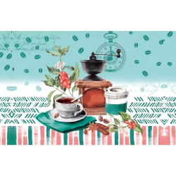 MAISON CONCEPTS Plastic Placemat Coffee to Go - Set Of 12