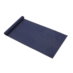 MAISON CONCEPTS Vinyl Table Runner 72" Damask - Set Of 2 In Navy Blue