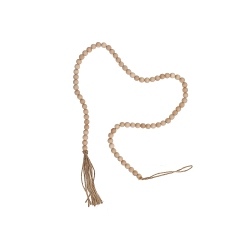 MAISON CONCEPTS 55" Bead Garland With Tassel Natural - Set Of 2