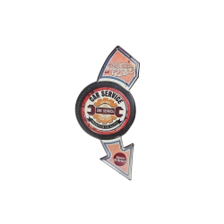 MAISON CONCEPTS Embossed Metal Wall Sign Car And Tire Service