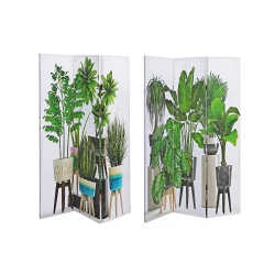 MAISON CONCEPTS Double Sided Canvas Screen Potted Plants