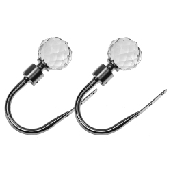 MAISON CONCEPTS Metal Curtain Holdback Set Crystal Nickel