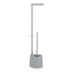 MAISON CONCEPTS S/steel Toilet Paper And Brush Holder In Gray
