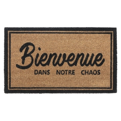 MAISON CONCEPTS Coir Door Mat Bienvenue Dans Notre Chaos