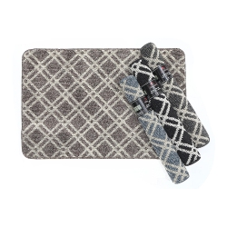 MAISON CONCEPTS Diamond Tufted Floor Mat Asstd 3' X 4' - Set Of 4