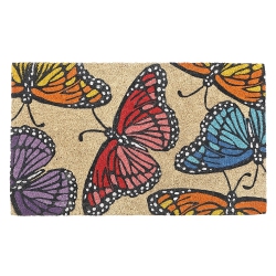 MAISON CONCEPTS Coir Door Mat Rainbow Butterflies