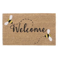 MAISON CONCEPTS Coir Door Mat Buzzing Bees Welcome