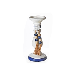 MAISON CONCEPTS Pillar Candle Holder With Beaded Garland 9.25