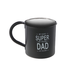 MAISON CONCEPTS Stainless Steel Mug With Printing Super Dad - Set Of 2