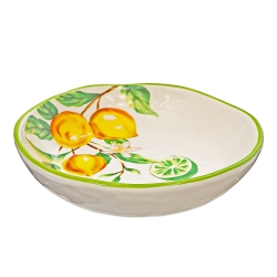 MAISON CONCEPTS Ceramic Lemon Round Plate 8.35" - Set Of 2