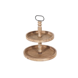 MAISON CONCEPTS 2 Tier Wooden Round Stand