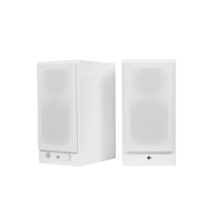 TOTEM Kin By Play Bluetooth Powered Bookshelf Speakers (Satin Pair) In White