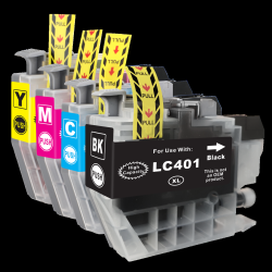 SUPERINK Compatible Brother Lc401Xl Ink Cartridge Combo By