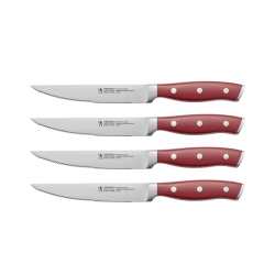 HENCKELS Forged Accent 4 Piece Steak Set In Red
