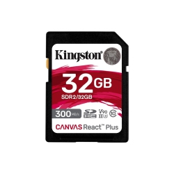 KINGSTON TECHNOLOGY - Canvas React Plus Sd Memory Card, 32GB Capacity, Uhs-Ii 4K/8K