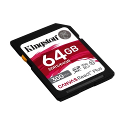 KINGSTON TECHNOLOGY - Canvas React Plus Sd Memory Card, 64GB Capacity, Uhs-Ii 4K/8K