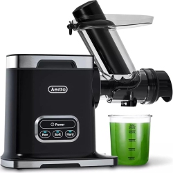 AEITTO - Juicer / Cold Masticating Juice Extractor. 2 Speed Modes In Black